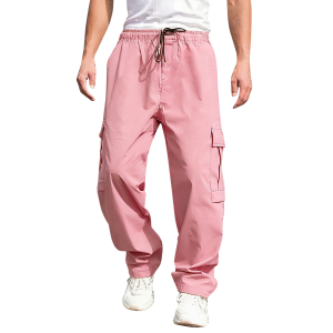 Men's Casual Sport Street Loose Pants - Pink