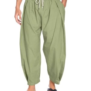 Loose Yoga Pants With Pockets - Green