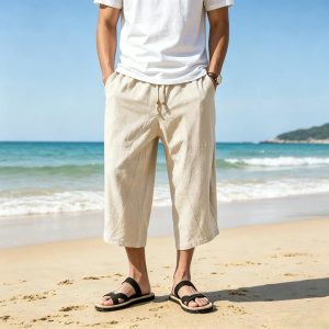 3/4 Shorts Casual Trousers - Cream