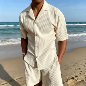 Coastal Chic Stripe Matching Sets - Beige
