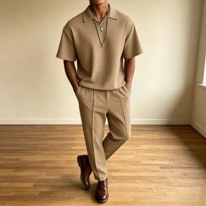 Easy Summer Fashion 2-Piece Sets - Khaki
