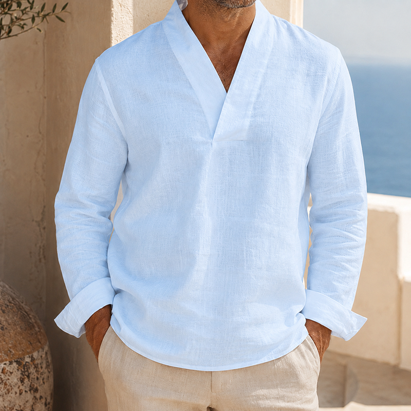 MivanityMen_sCottonLinenV-NeckLongSleeveShirtLightBlue.png