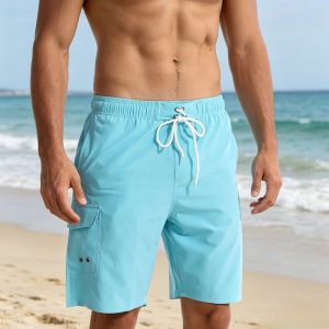 Versatile Breathable Hybrid Board Shorts - Light Blue