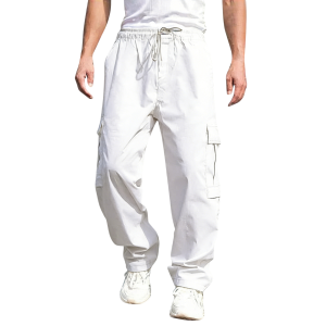 Men's Casual Sport Street Loose Pants - White