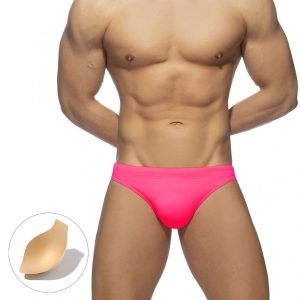 Men's Micro-Elastic Swim Briefs - Rose Red