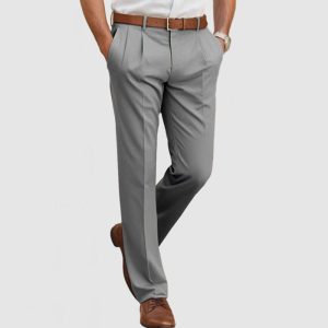 Gentleman's Casual Suit Pants - Light Grey